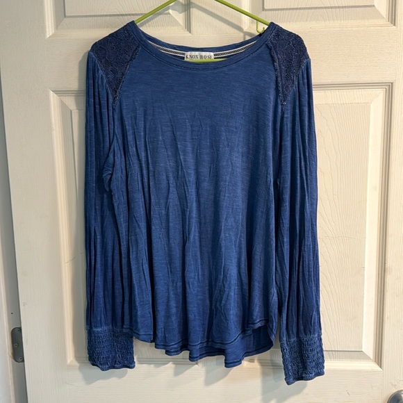 Knox Rose Tops - Knox rose womens xl blue long sleeve blouse